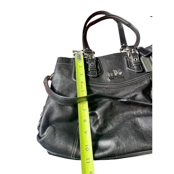 Coach 12937 Madison Sabrina Satchel – Black Leather Convertible Shoulder Bag - Picture 14 of 14